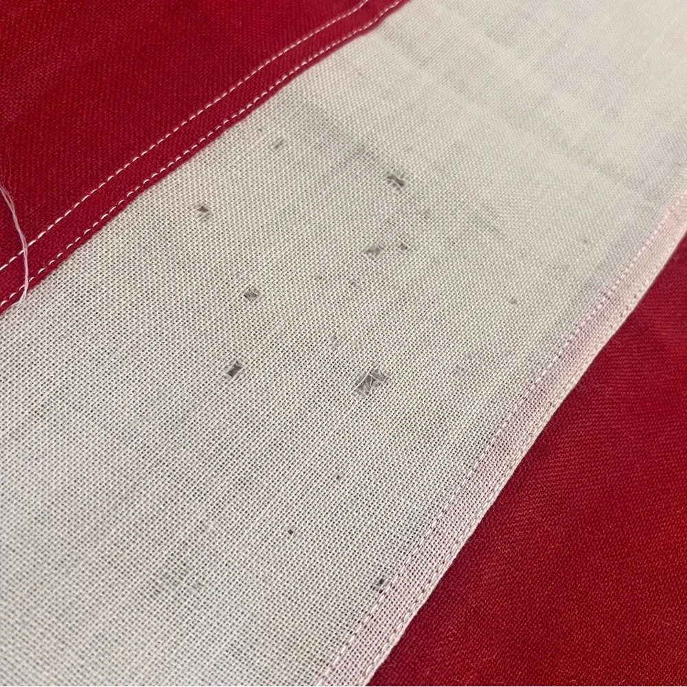 VTG XL 48 Stars American Flag Hand Stitched Stars Cotton 113.5x53.5” - Picture 9 of 16